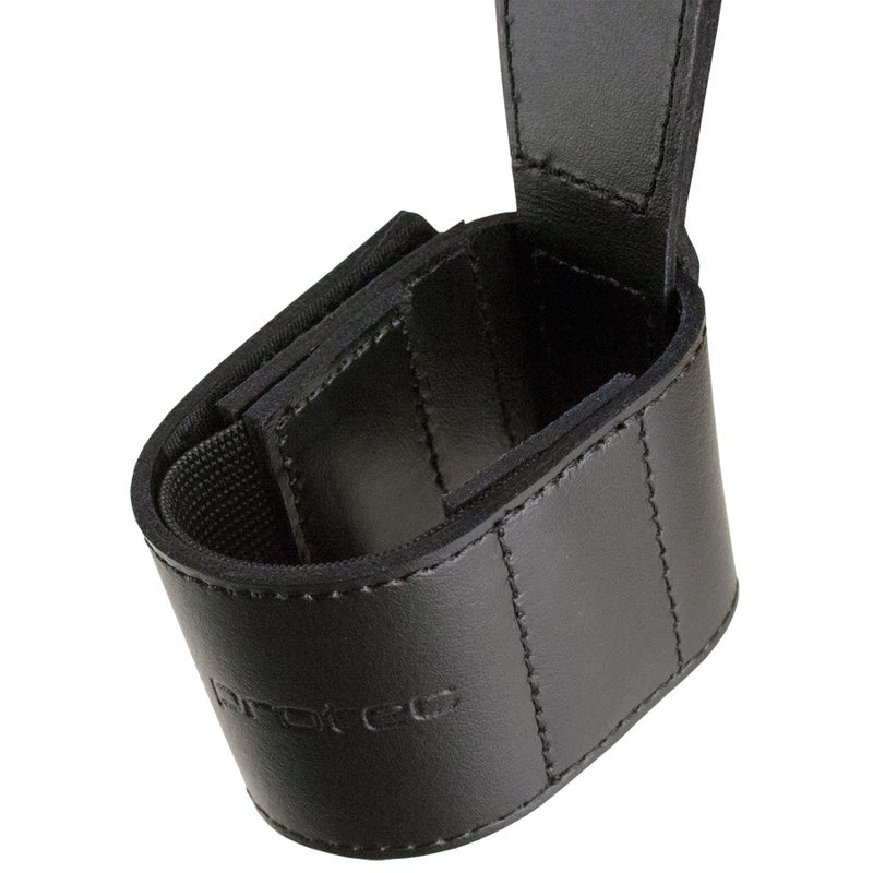 Pro-Tec Pro Tec A242 Leather Bassoon Non-Slip Seat Strap with Adjustable Elastic Cup Black Regular - Image 2